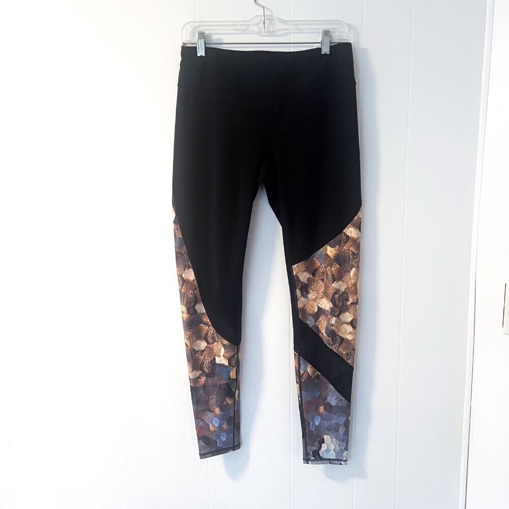 Athleta M Asymmetrical Mesh Sonar Yoga Tight Leggings Medium - Picture 5 of 13
